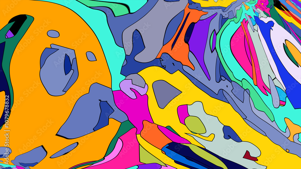 Poster pattern with colorful splashes
