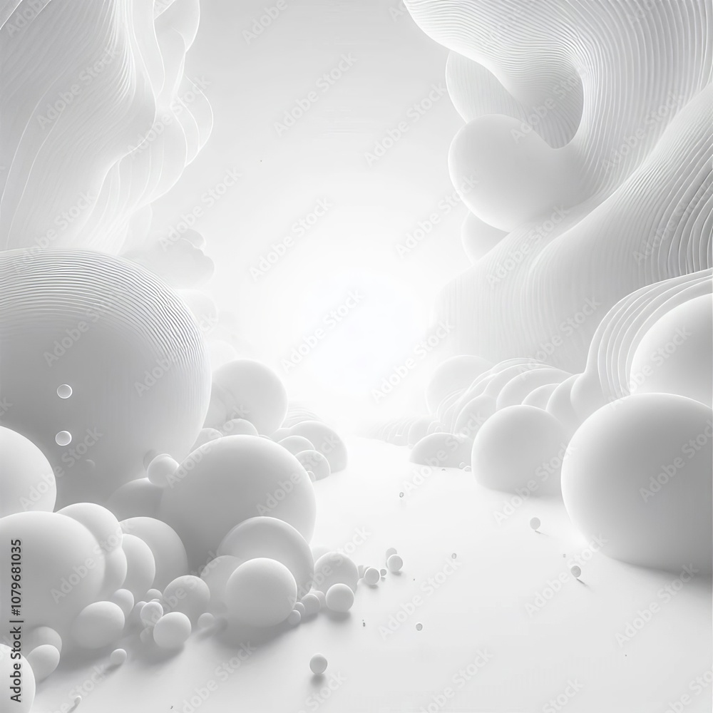 Poster background white with soft shadows to give depth