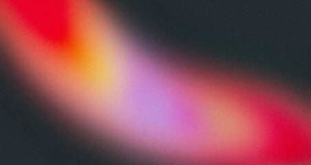 Retro colors grainy background. Light pastel glowing red pink orange color noisy gradient, vibrant color flow, bright, shine, noise texture, backdrop design