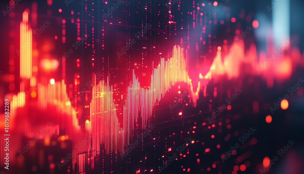 Poster upward trending profit chart with a bold success arrow, showing growth and financial success, modern