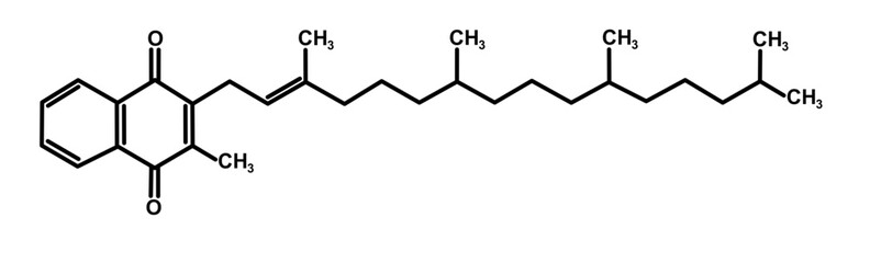 Fototapeta premium Chemical Structure of Phylloquinone Vitamin K1