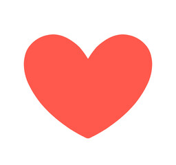 シンプルな赤色のハートマーク