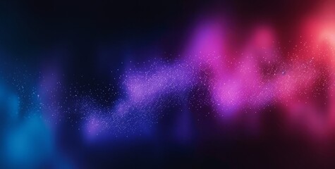Obraz premium Dark Blurred Neon Gradient Background with Blue Purple Black Colors Vibrant Wave Texture