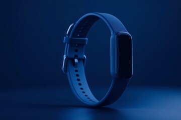 Modern Blue Smartwatch With Black Screen