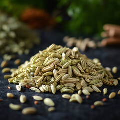 Obraz premium Fennel Seeds on Stone