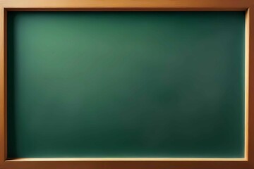Professional shot of green chalkboard with chalk dust and wooden frame
