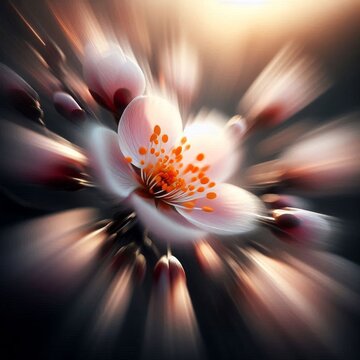 Blurred Bloom A close up of a flower in motion with a slow shutt