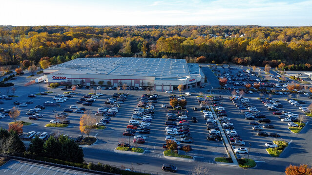 The Costco store near Concordville Town Center in Glen Mills, suburb of Philadelphia, Pennsylvania