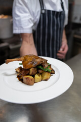 Confit of Duck prepared by chef