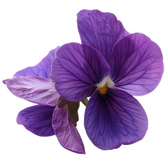 A purple violet isolated on a transparent background