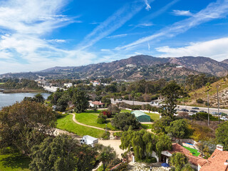 Gorgeous day overlooking Malibu along the Pacific Coast Highway in Los Angeles County, California