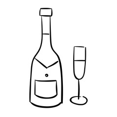 Champagne and glass