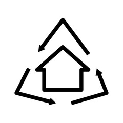 Obraz premium green home renovation icon