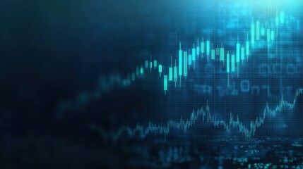 Fototapeta premium Abstract blue and black binary code background, futuristic digital design for tech, cybersecurity, data science projects