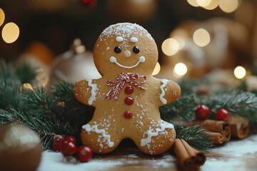 Cozy Gingerbread Man with Holiday Spices