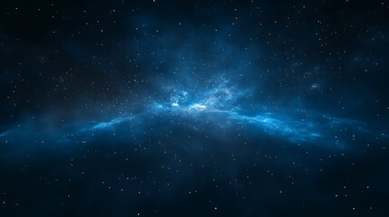 Cosmic Nebula in a Starry Night