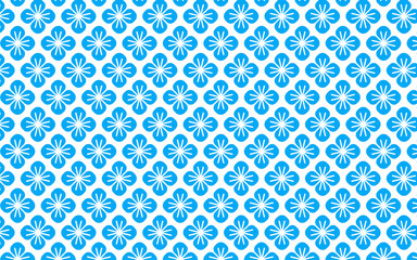 Seamless blue flowers pattern 