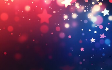 An American flag background designed for video, featuring a blurred background in vector style. The 2D animation adopts a cartoon style with high resolution
