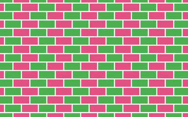 Red and pink bricks seamless pattern 