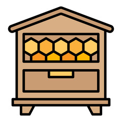 Illustration of Bee Hive Filled Icon