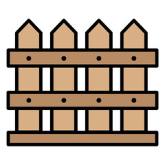 Illustration of Fence Filled Icon