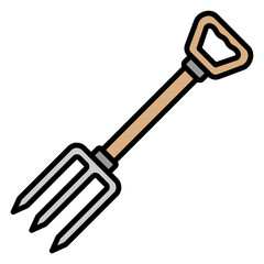 Illustration of Farming Fork Filled Icon