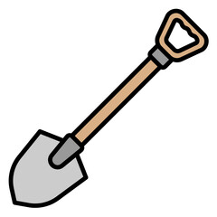 Illustration of Shovel Filled Icon