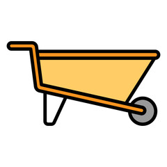 Illustration of Wheelbarrow Filled Icon