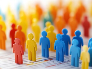 Create a visually engaging data distribution graphic, showing demographic analysis