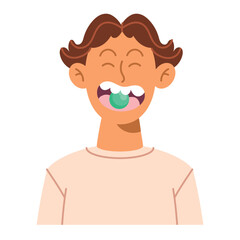 guy chewing gum