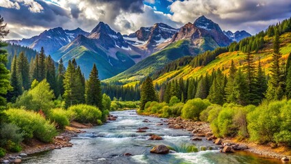 Fototapeta premium river in the mountains