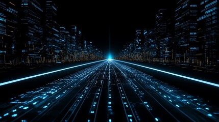 Illustrate data synthesis by showing information transforming into actionable business insights