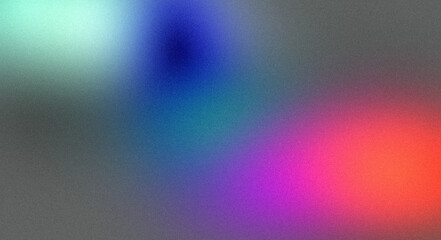 Abstract light pastel colors grainy background. Smooth red blue purple color noisy gradient, vibrant color flow, glowing, bright, shine, noise texture, backdrop