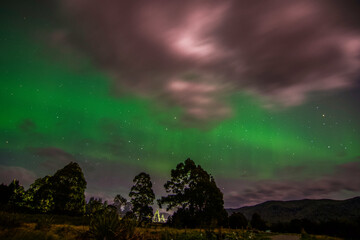 aurora australis in new zealand in the south island