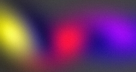 Abstract light pastel colors grainy background. Smooth purple pink yellow red blue orange color noisy gradient, vibrant color flow, glowing, bright, shine, noise texture, backdrop