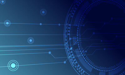 blue lines circuit high technology connecting abstract background
