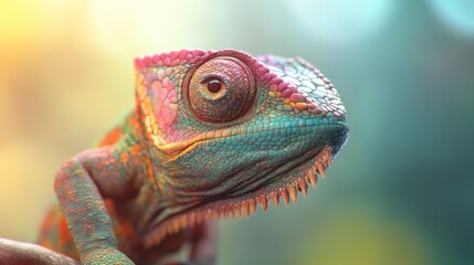 Close-up of a Vibrant Chameleon