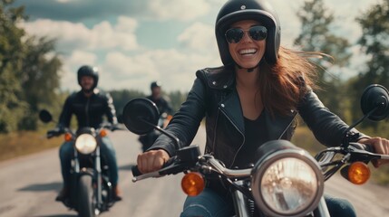 Smiling Motorbike Rider