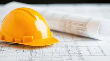 Chief Engineer Working Concept. Engineer Reviewing Complex Design Blueprints