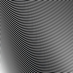 Black and white stripes curve line pattern vector image