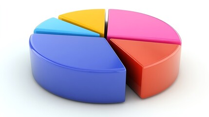 Obraz premium Design a pie chart illustrating the distribution of resources across various departments