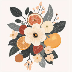 Stunning Abstract Elegant Oil Painting Floral Illustrations