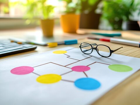 Design a data analysis flowchart, showing how information is processed and synthesized