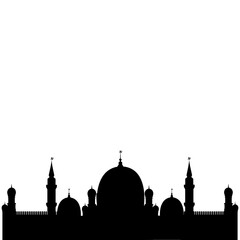 silhouette of mosque illustration