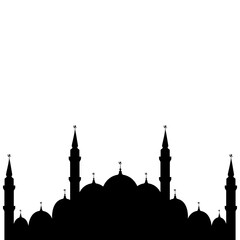 silhouette of mosque