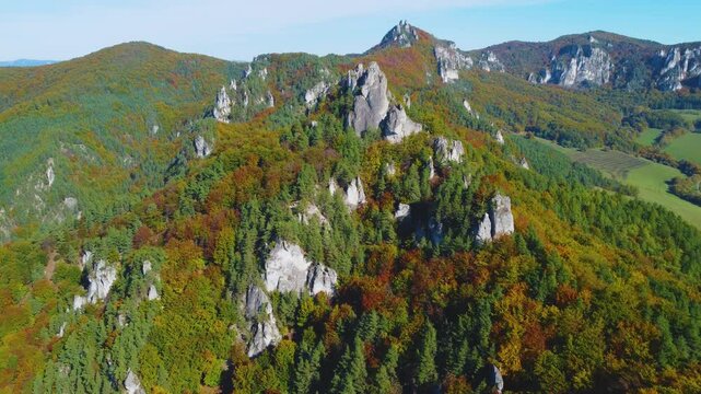 Aerial View of Sulovske Skaly, Slovakia &ndash; Rocks, Forest, and Drone Footage