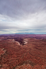 Vast Aerial View of Utah's Unique Red Desert Landscape