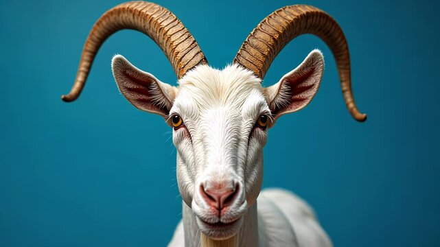 Portrait of a Smiling Goat