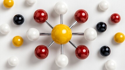 Abstract Colorful Sphere Network Connection Design Communication Technology