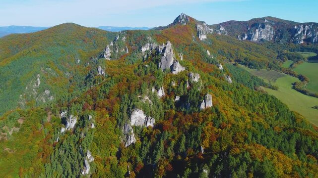 Aerial View of Sulovske Skaly, Slovakia &ndash; Rocks, Forest, and Drone Footage